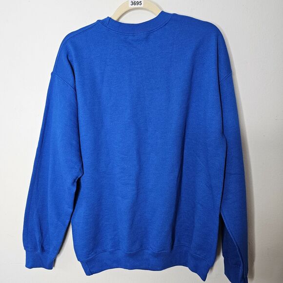 Royal Blue Please Don't Do Coke In The Bathroom Graphic Pullover Sweatshirt Med - Picture 2 of 5